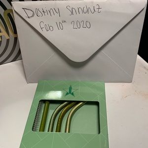 Jefffee star green straws